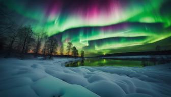 Polarlichter über Hessen erstrahlen am nächtlichen Himmel