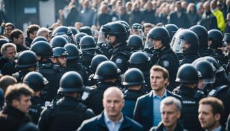 Verletzte bei Zusammenstößen zwischen Polizei und AfD-Gegnern auf dem AfD-Parteitag in Essen